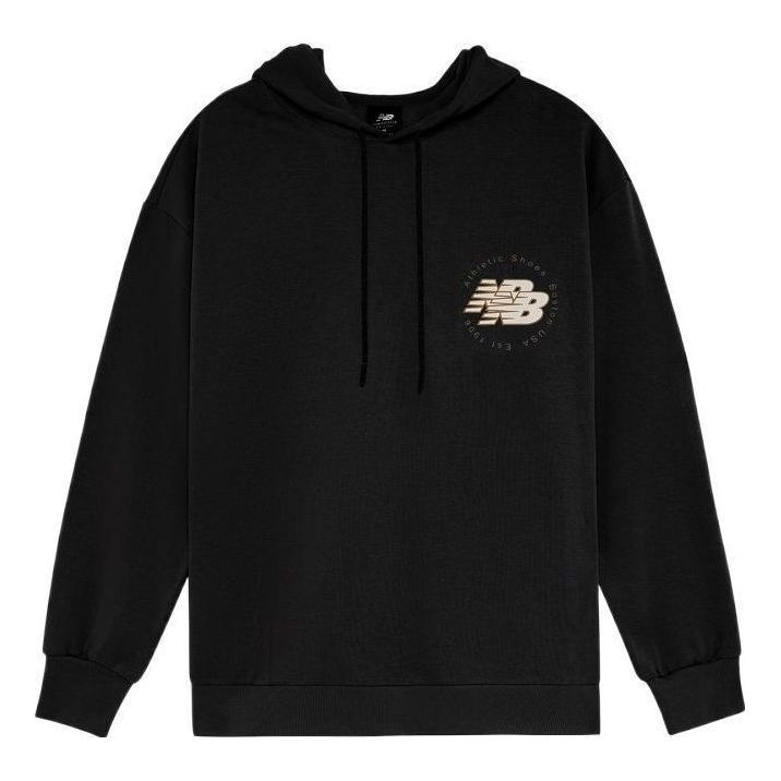 New Balance Double Logo Hoodie 'Black' AMT23348-BK sold by KicksCrew