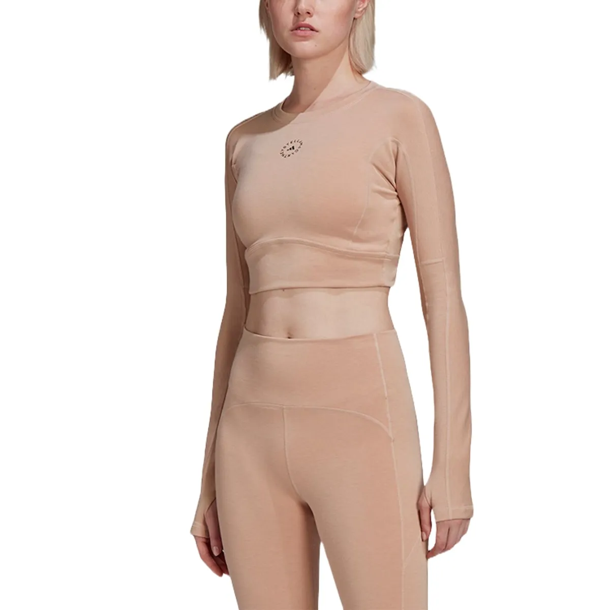 (WMNS) adidas by Stella McCartney TrueStrength Cropped Long Sleeve 'Pink' HD9060 sold by KicksCrew product image thumbnail 2