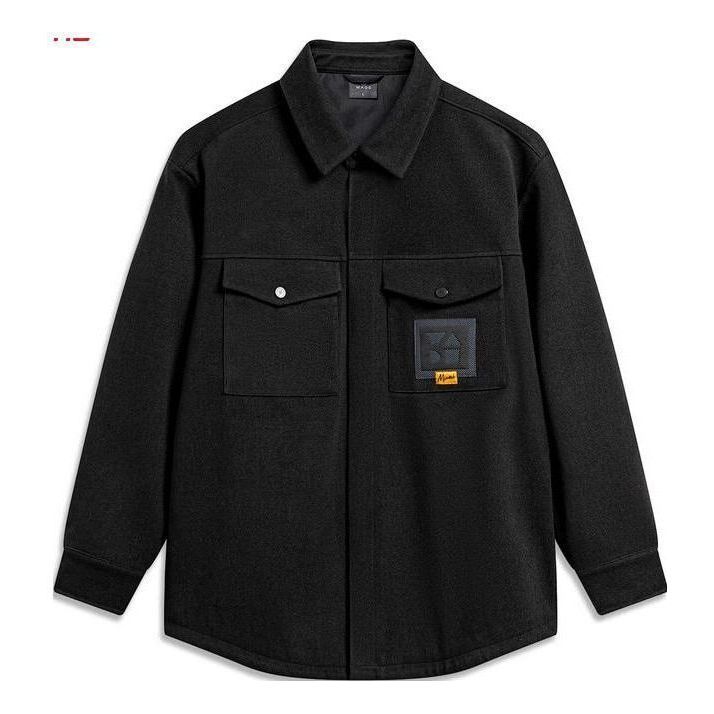 Li-Ning Lifestyle Long Sleeves Stretch Shirt 'Black' AFDT695-1 sold by KicksCrew