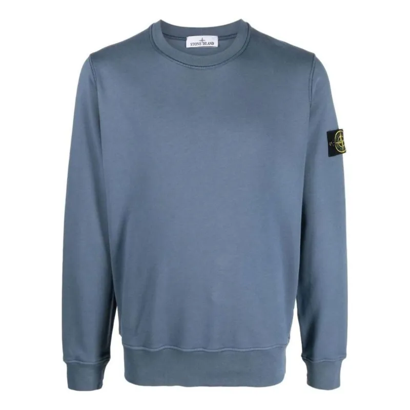 STONE ISLAND Classic Fleece Sweatshirt 'Dark Blue' 101563051-V0024 sold by KicksCrew