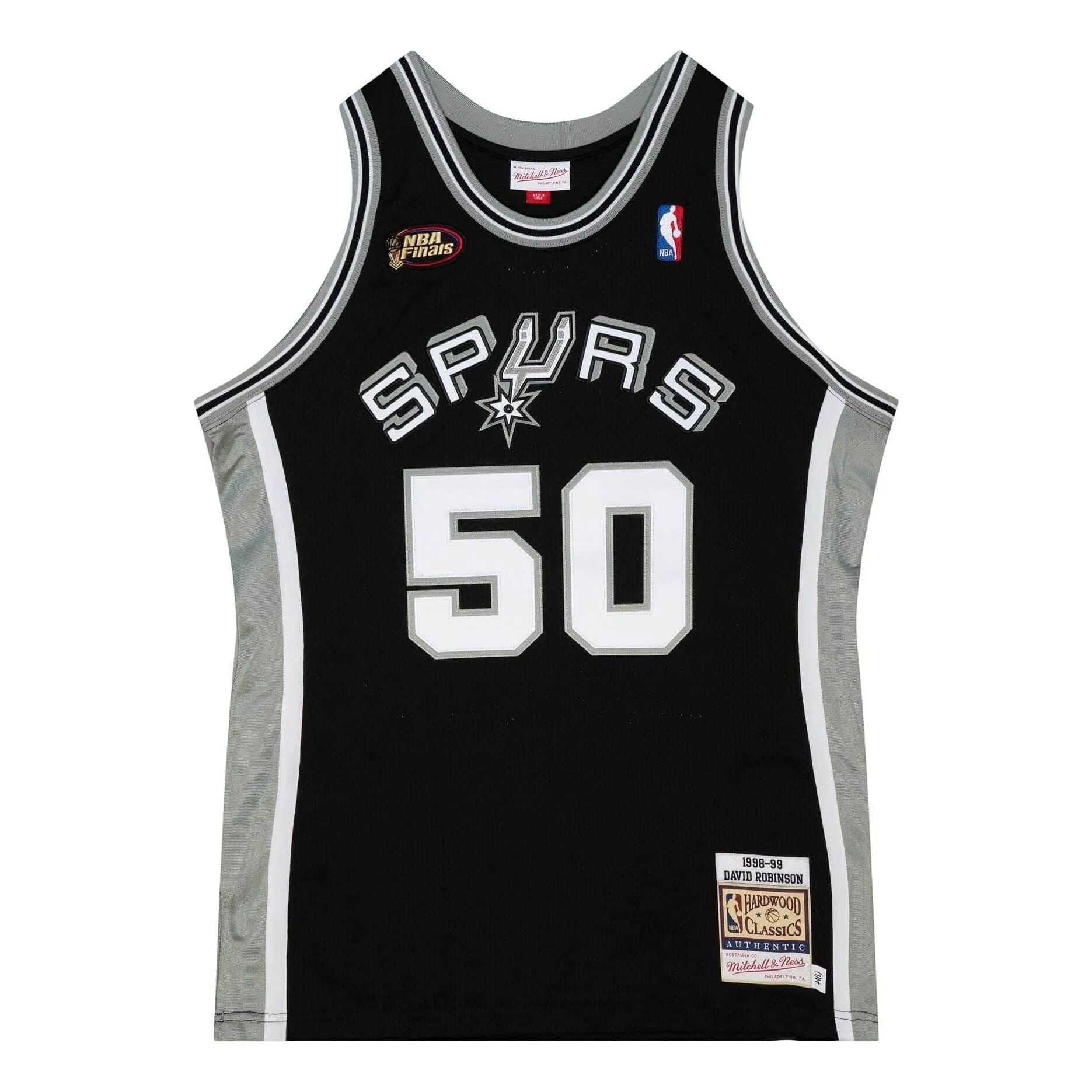Mitchell & Ness x NBA San Antonio Spurs 1998-99 Jerseys 'David Robinson 50' AJY4CP19170-SASBLCK98DRB sold by KicksCrew