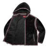 Supreme Crochet Edge Hooded Zip Up Top 'Black White Red' SUP-SS23-029 sold by KicksCrew