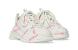 (PS) Balenciaga Triple S Logotype Sneaker 'White and Pink Technical Material' 654251W2FAB9050 sold by KicksCrew