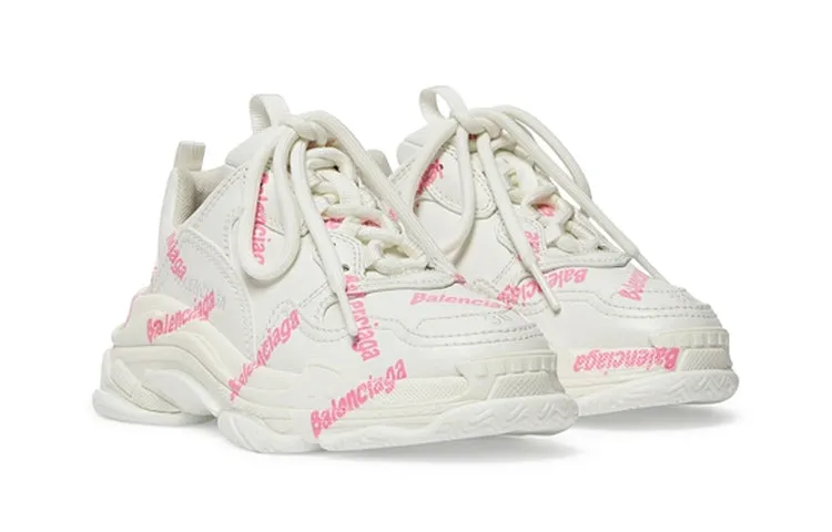 (PS) Balenciaga Triple S Logotype Sneaker 'White and Pink Technical Material' 654251W2FAB9050 sold by KicksCrew product image thumbnail 3