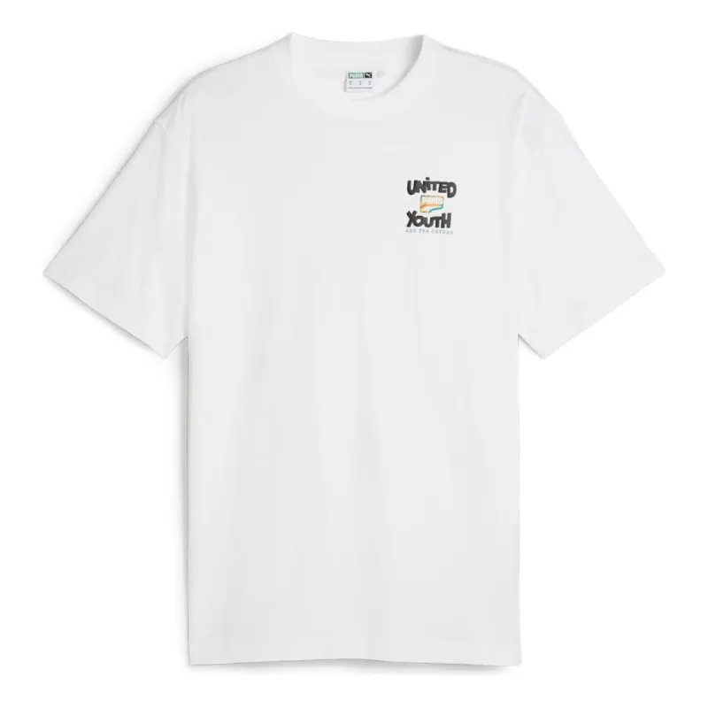 PUMA Downtown Graphic T-shirt 'White' 626097-52 sold by KicksCrew