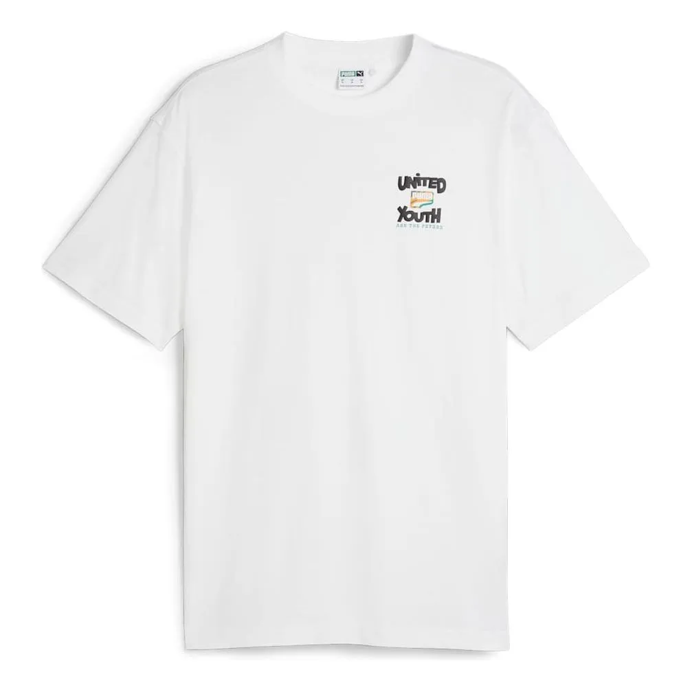 PUMA Downtown Graphic T-shirt 'White' 626097-52 sold by KicksCrew
