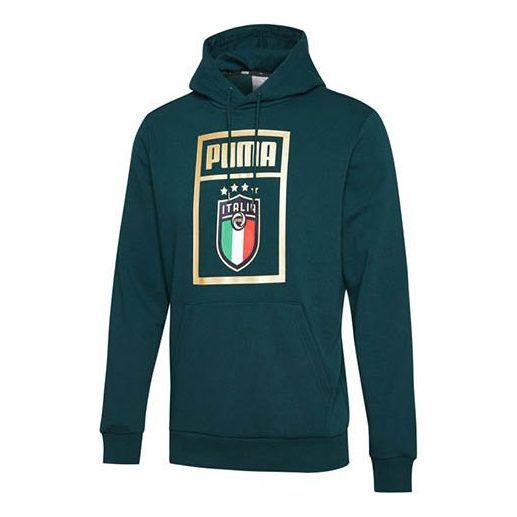Puma FIGC Full Sleeve Printed Hoodie 'Green' 757506-18 sold by KicksCrew