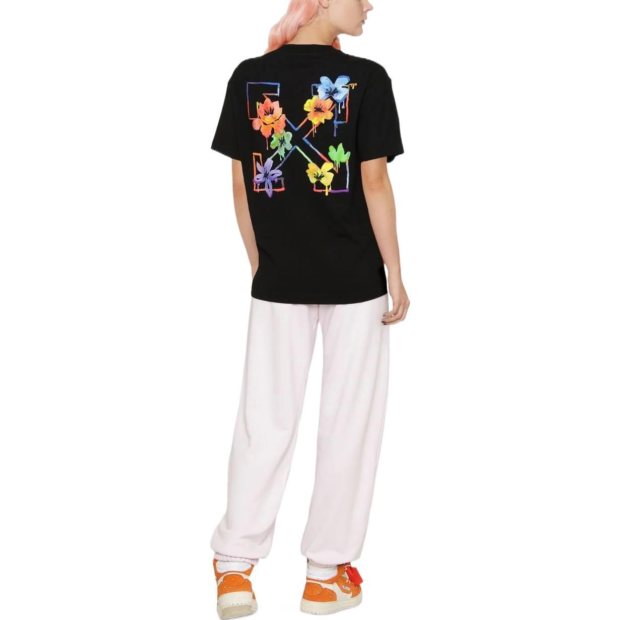 (WMNS) Off-White Floral Arrow Logo Tee 'Black' OWAA089S22JER0051084 sold by KicksCrew product image thumbnail 3