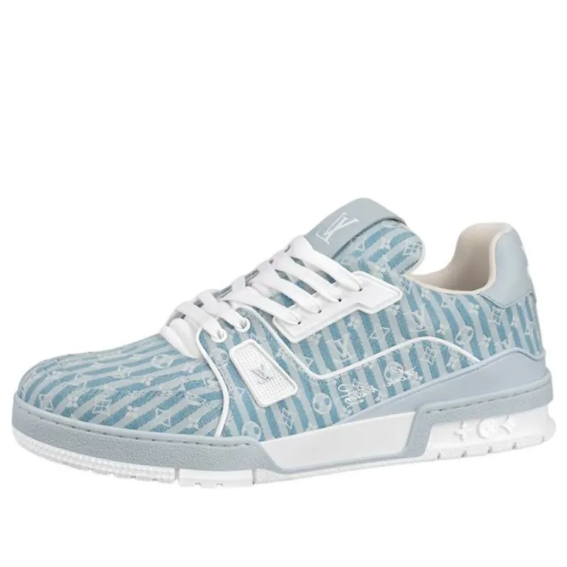 LOUIS VUITTON LV Trainers 'Blue Stripes' 1ABNLI sold by KicksCrew