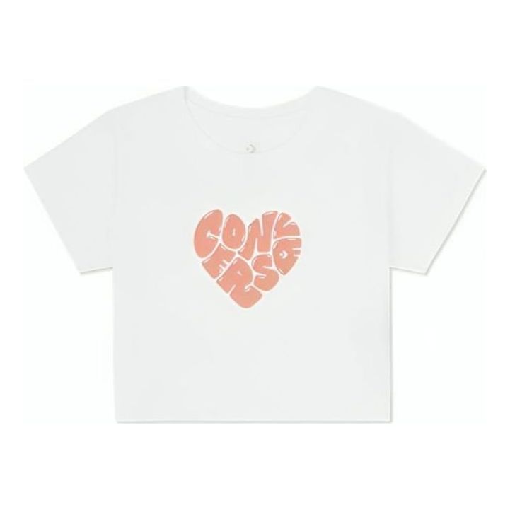 (WMNS) Converse Colourful Heart T-Shirt 'White' 10026369-A01 sold by KicksCrew