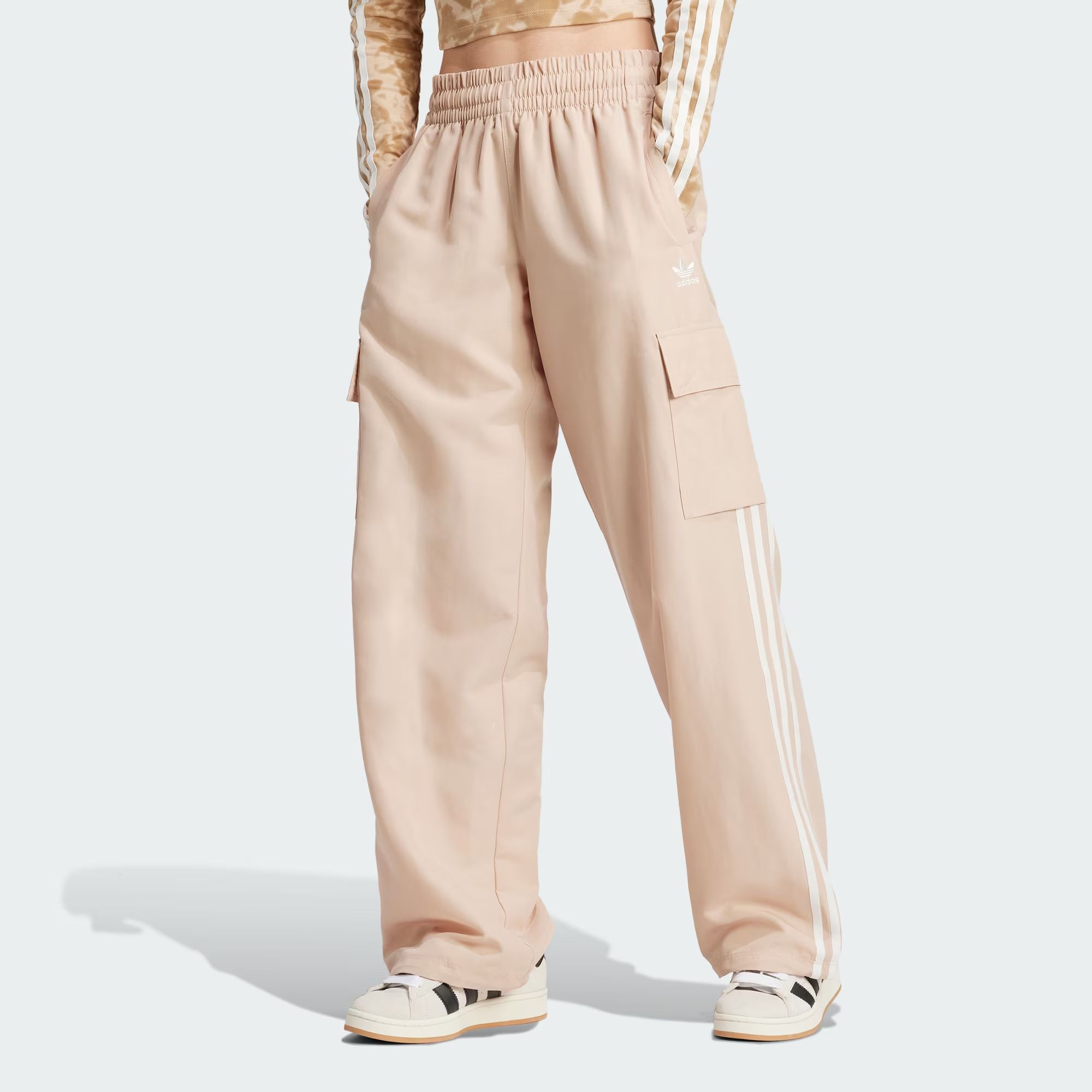 (WMNS) adidas Originals Adicolor Cargo Tracksuit Bottoms 'Beige' IZ0717 sold by KicksCrew product image thumbnail 3