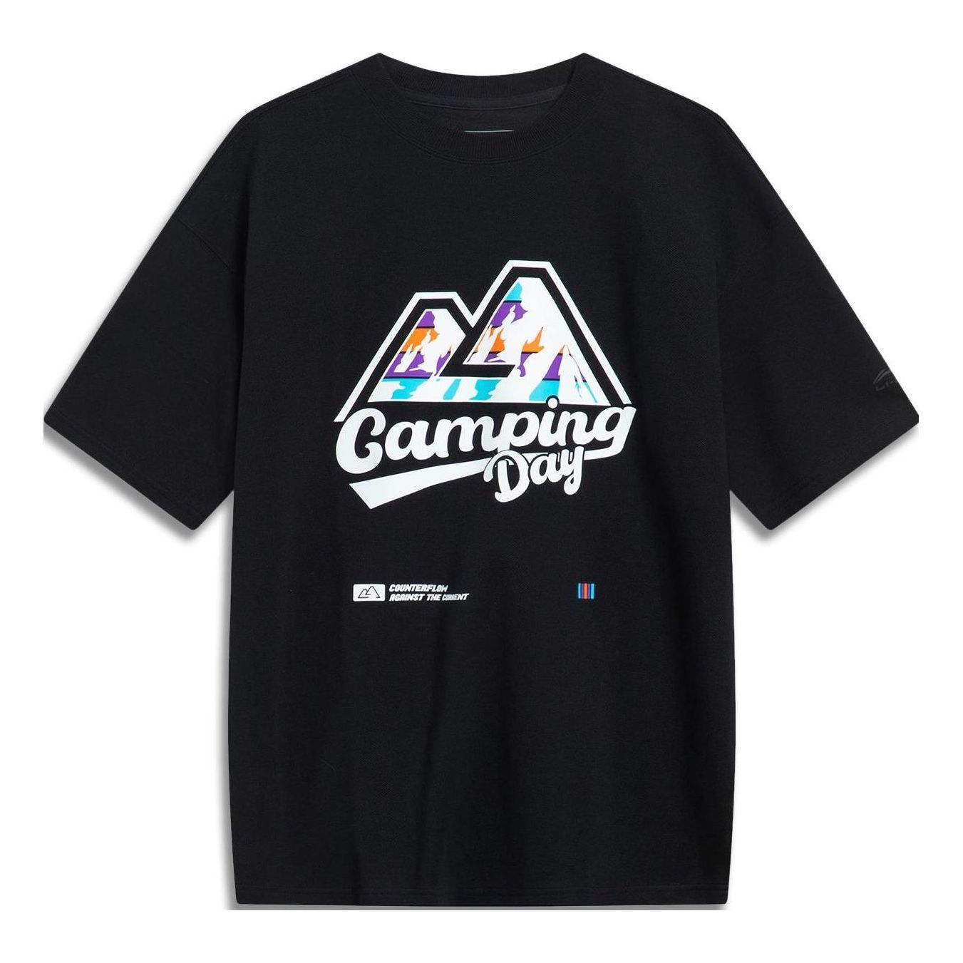 Li-Ning Counterflow Camping Day Graphic T-shirt 'Black' AHST539-3 sold by KicksCrew