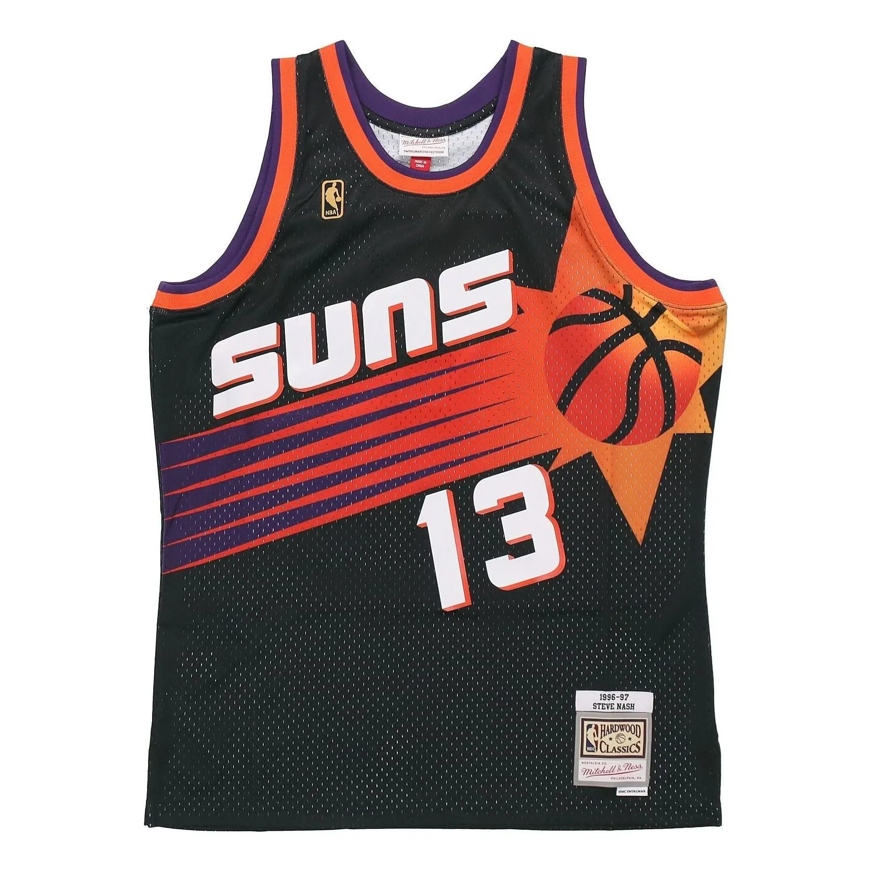 Mitchell & Ness x NBA Phoenix Suns 1996-97 Swingman Jersey 'Steve Nash 13' SMJYGS18203-PSUBLCK96SNA sold by KicksCrew
