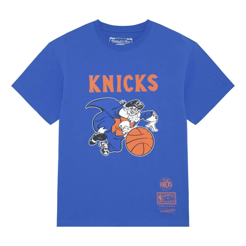 Mitchell & Ness x NBA New York Knicks Basic Logo T-shirt 'Blue' MNJYSST230161-ROYAL sold by KicksCrew
