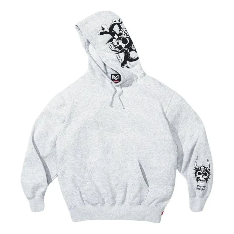 Supreme x Bounty Hunter Hooded Sweatshirt 'White Black' SUP-FW23-114 sold by KicksCrew