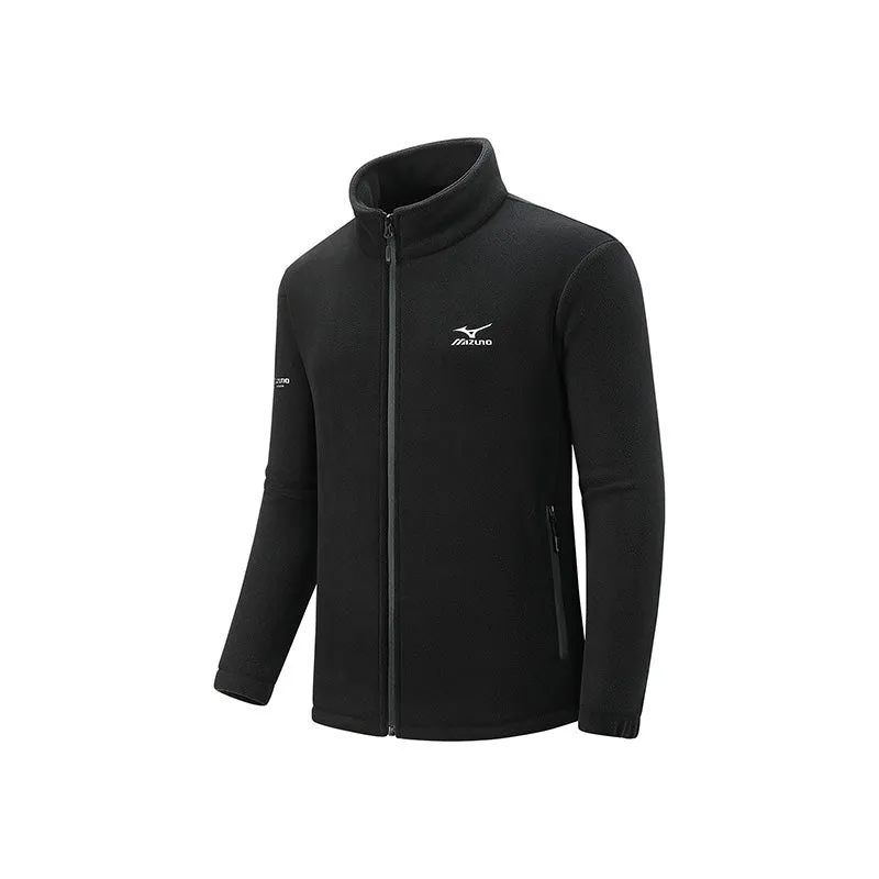 Mizuno Logo Fleece Jacket 'Black' A2CC3505 sold by KicksCrew