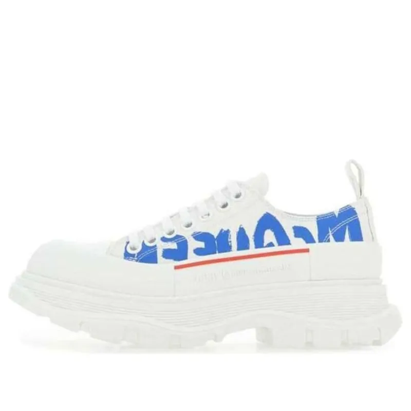 Alexander McQueen Tread Slick Sneakers 'White Blue' 682421W4RQ99357 sold by KicksCrew