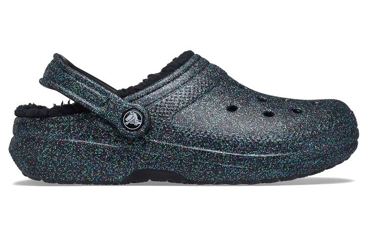 その他 amirino WMNS) Crocs Classic Glitter Black Lined Clogs 'Starry Skies
