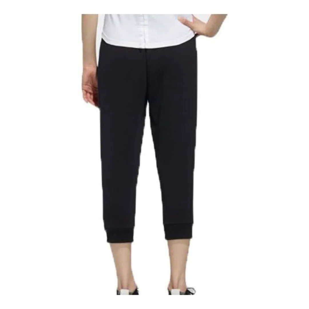 (WMNS) adidas 3/4 Knitted Pants 'Black' DY8603 sold by KicksCrew product image thumbnail 2