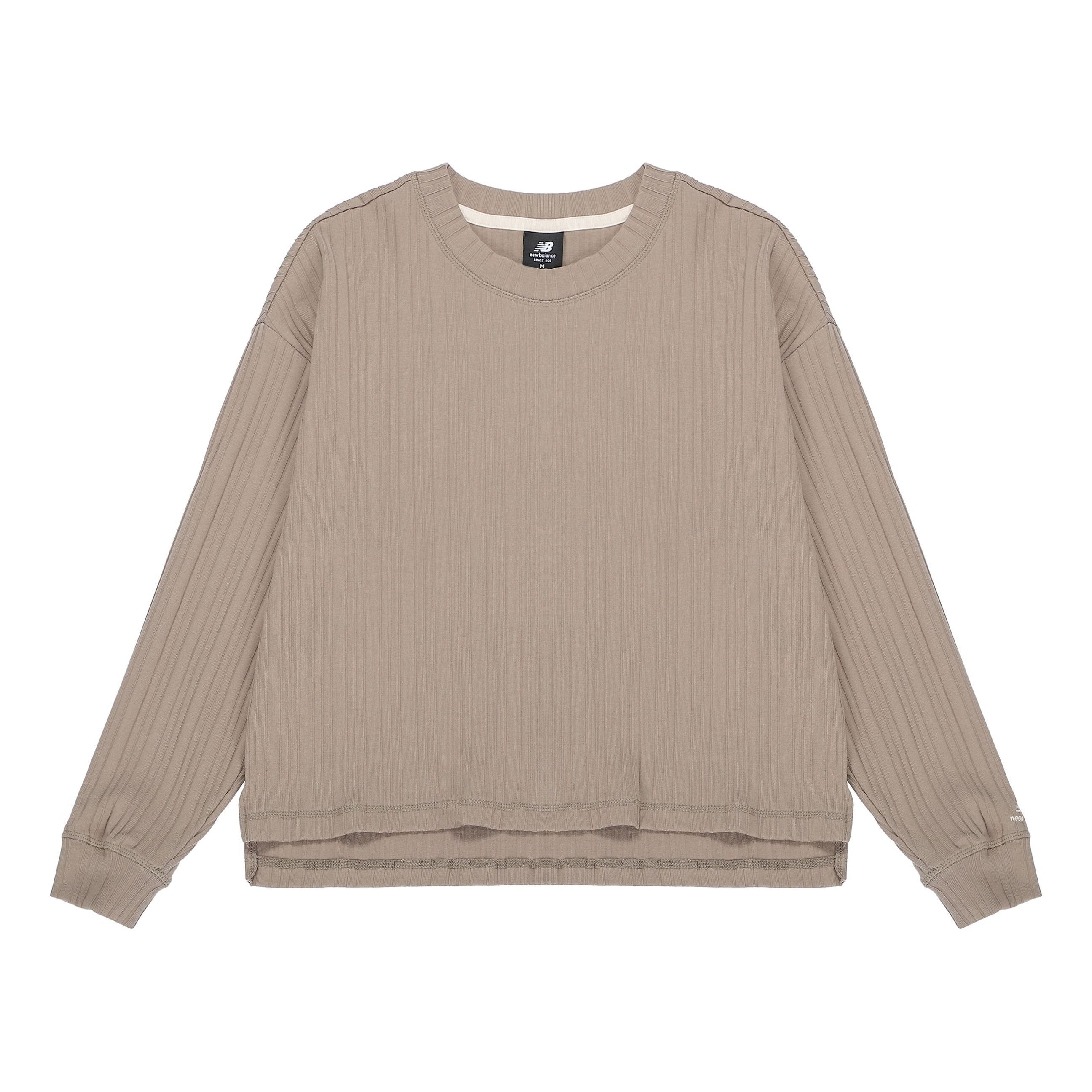 (WMNS) New Balance Casual Rib-Knit Top 'Brown' AWT23319-DRI sold by KicksCrew