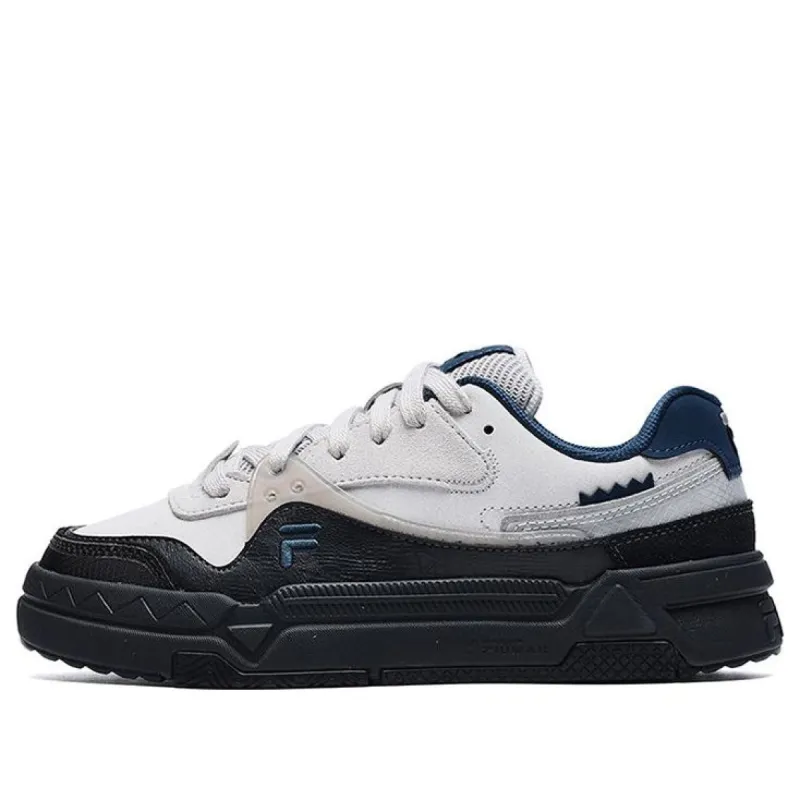 (WMNS) FILA FUSION Bank Skate Shoes 'Black White Navy' T12W232202FWP sold by KicksCrew
