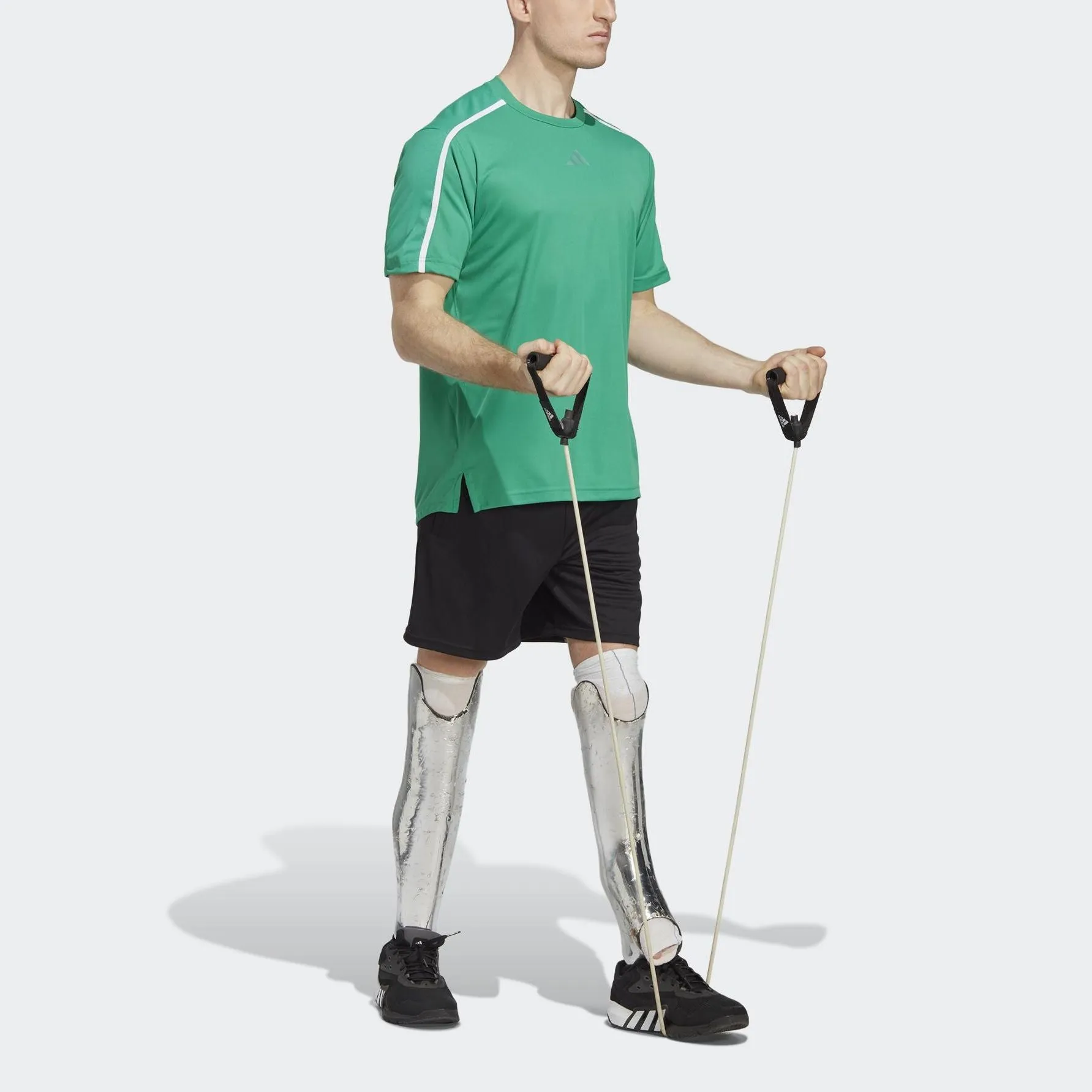 adidas Workout Base T-Shirt 'Green White' IB7899 sold by KicksCrew product image thumbnail 2