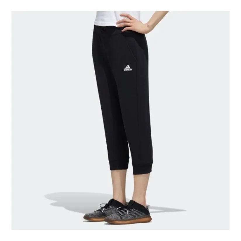(WMNS) adidas 3/4 Knitted Pants 'Black' DY8603 sold by KicksCrew product image thumbnail 3