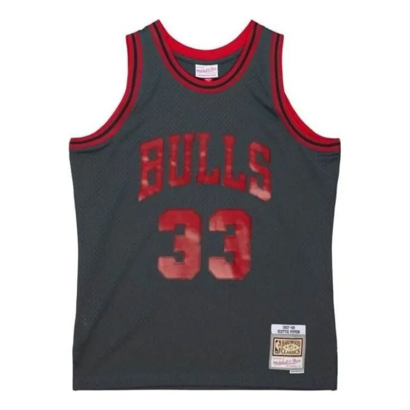 Mitchell & Ness x NBA Chicago Bulls 1997-98 Space Knit Swingman Jersey 'Scottie Pippen 33' SMJYLF19119-CBUDKGY97SPI sold by KicksCrew