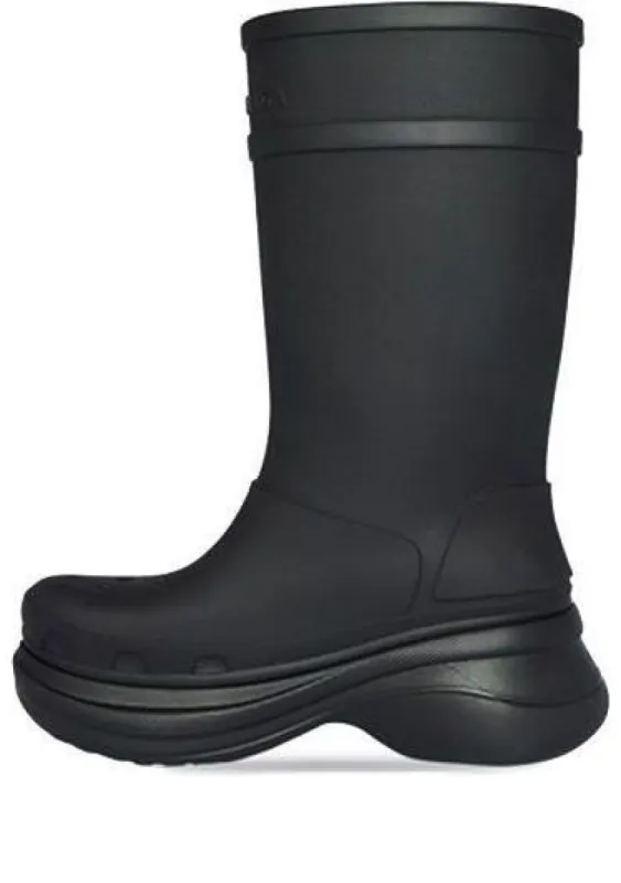 Crocs x Balenciaga Boots 'Black' 677384W1S8E1000 sold by KicksCrew