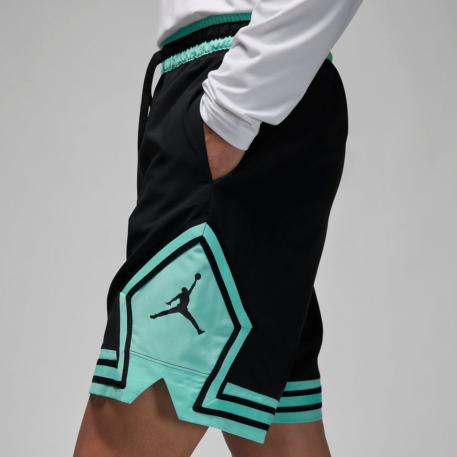 Air Jordan Dri-FIT Sport Woven Diamond Shorts 'Black Tropical Twist' FB7581-011 sold by KicksCrew product image thumbnail 3