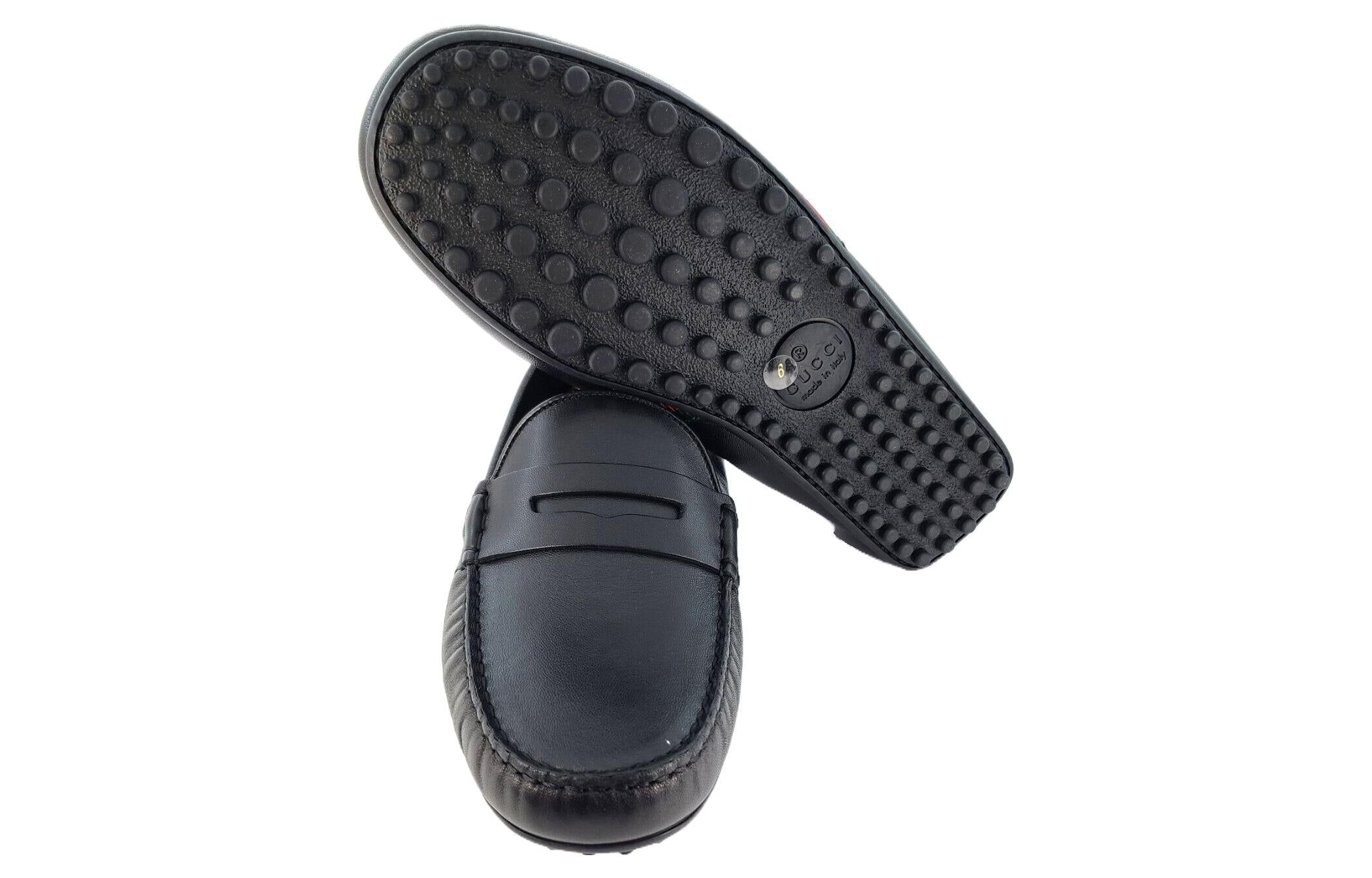 Gucci Web Accent Leather Loafers 'Black' 566294-BTRE0-1060 sold by KicksCrew product image thumbnail 4