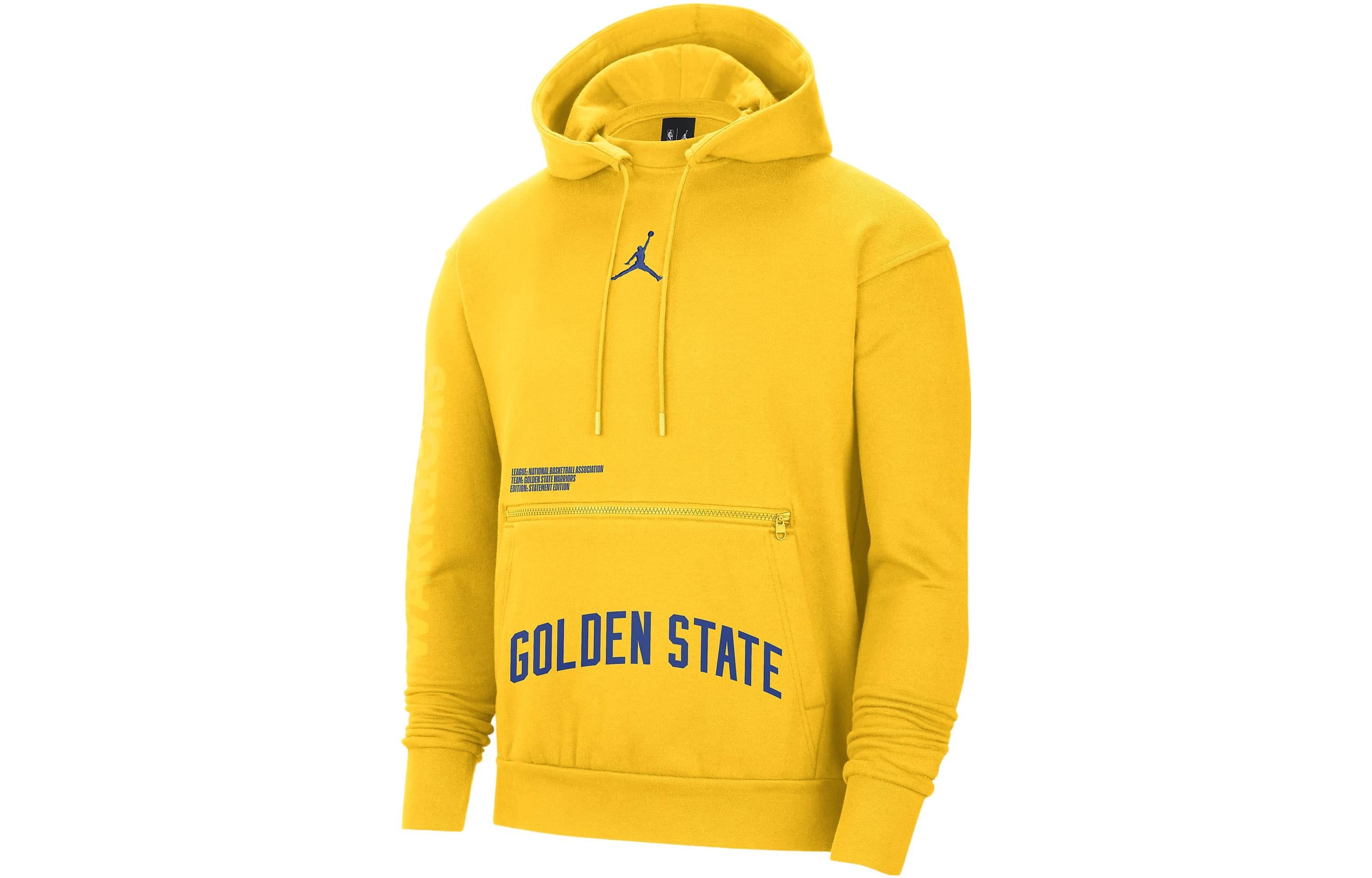 Air Jordan Golden State Warriors Courtside Statement Edition NBA Fleece Pullover Hoodie 'Yellow' DR7001-728 sold by KicksCrew product image thumbnail 2