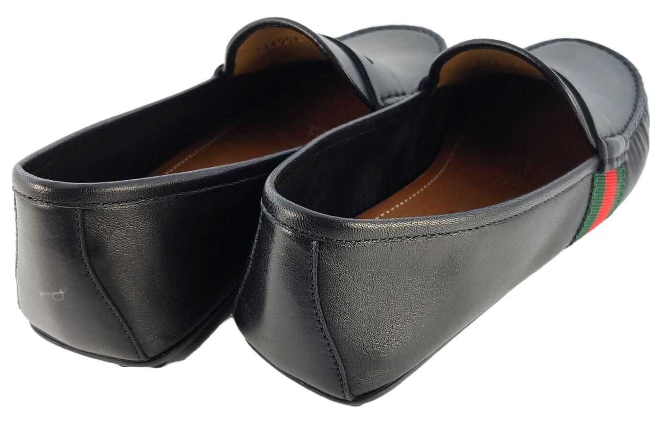 Gucci Web Accent Leather Loafers 'Black' 566294-BTRE0-1060 sold by KicksCrew product image thumbnail 3