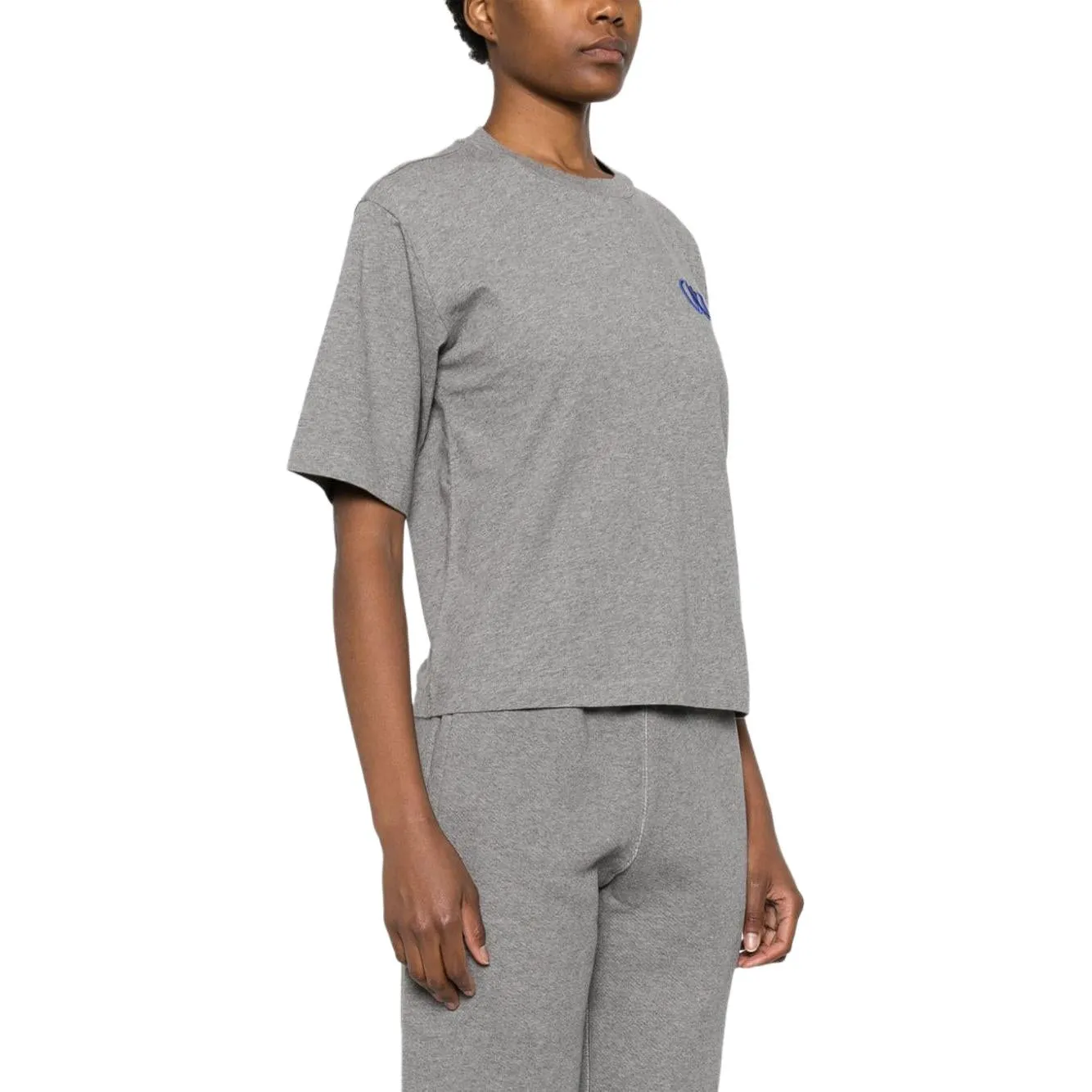 (WMNS) Off-White Flock Basic T-shirt 'Grey' OWAA124S24JER0060846 sold by KicksCrew product image thumbnail 4