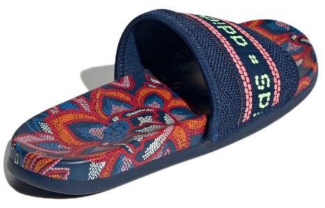 (WMNS) Adidas Adilette Comfort Slide 'Floral Mystery Blue' GV7086 sold by KicksCrew