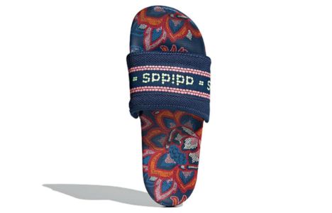 (WMNS) Adidas Adilette Comfort Slide 'Floral Mystery Blue' GV7086 sold by KicksCrew