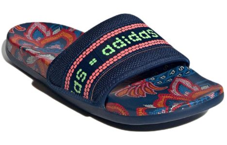 (WMNS) Adidas Adilette Comfort Slide 'Floral Mystery Blue' GV7086 sold by KicksCrew