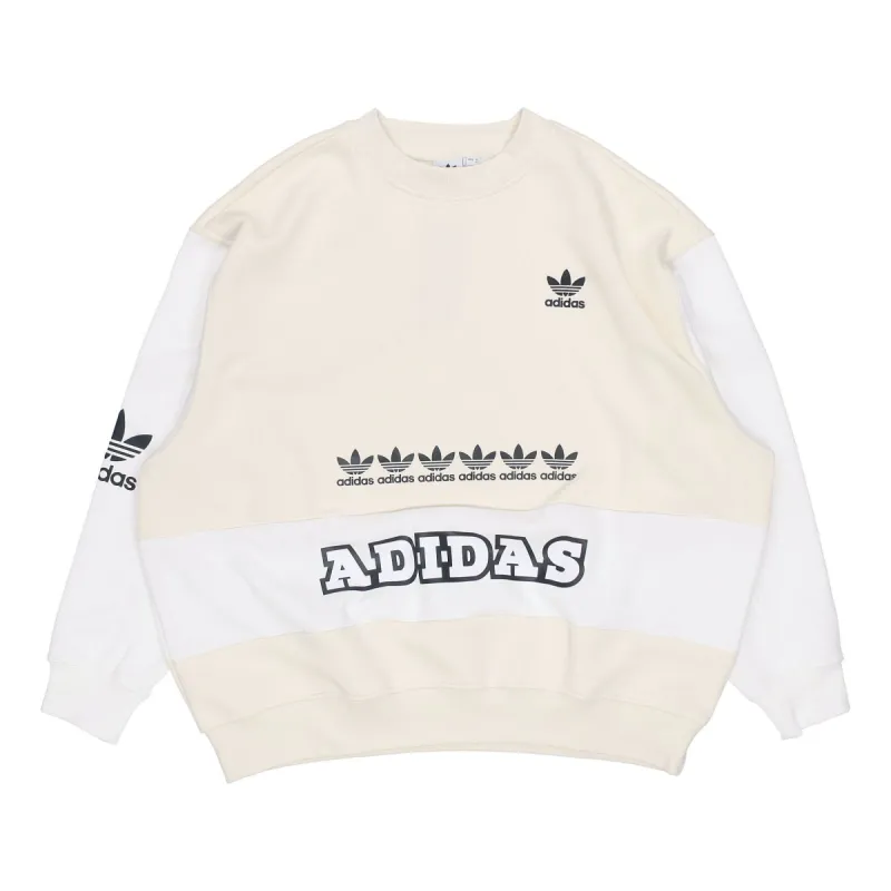 (WMNS) Adidas Originals Trefoil Logo Sweatshirts 'White' H20451 sold by KicksCrew