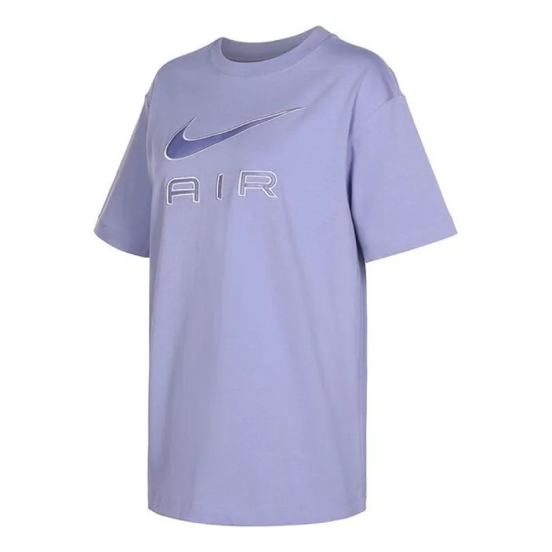 (WMNS) Nike Air Logo T-Shirt 'Purple' DR8983-569 sold by KicksCrew