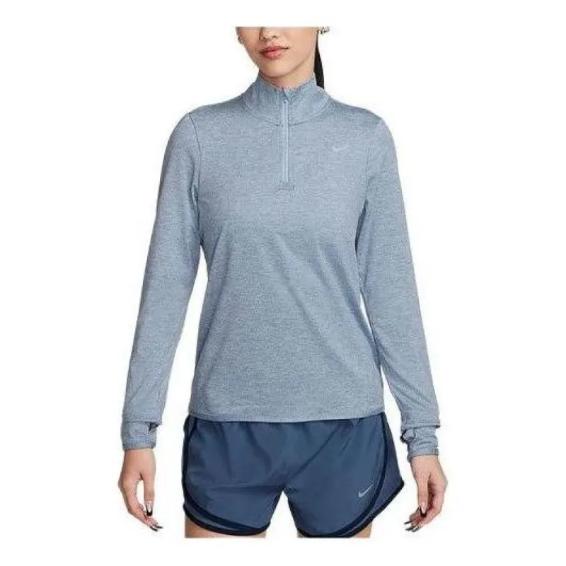 (WMNS) Nike Dri-FIT Swift Element UV 1/4-Zip Running Top 'Light Armory Blue' FB4317-440 sold by KicksCrew