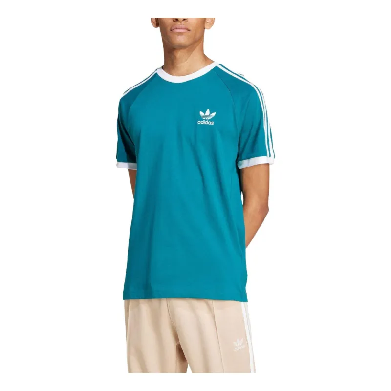 adidas Adicolor 3-Stripes T-Shirt 'Teal White' IZ2367 sold by KicksCrew