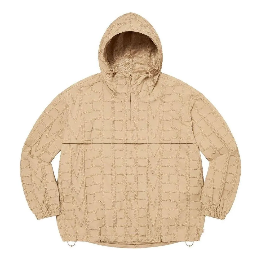 Supreme SS23 Week9 repeat stitch anorak Logo Hoodie 'Brown' SUP-SS23-169 sold by KicksCrew