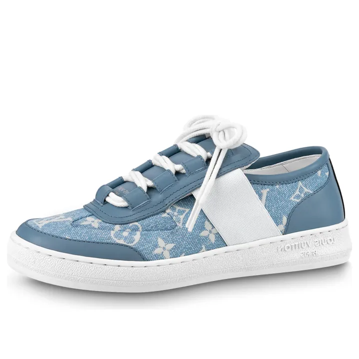 (WMNS) LOUIS VUITTON Lous Sneakers 'Denim Monogram' 1AB32H sold by KicksCrew