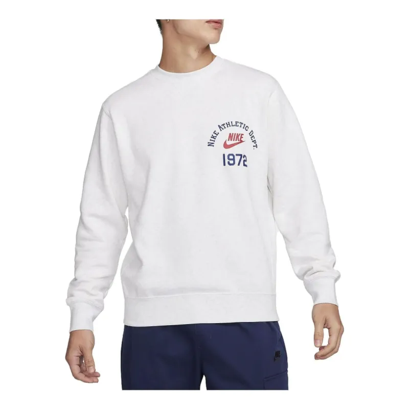 Nike Sportswear Club Fleece Crew-Neck Sweatshirt 'White' FQ7972-051 sold by KicksCrew