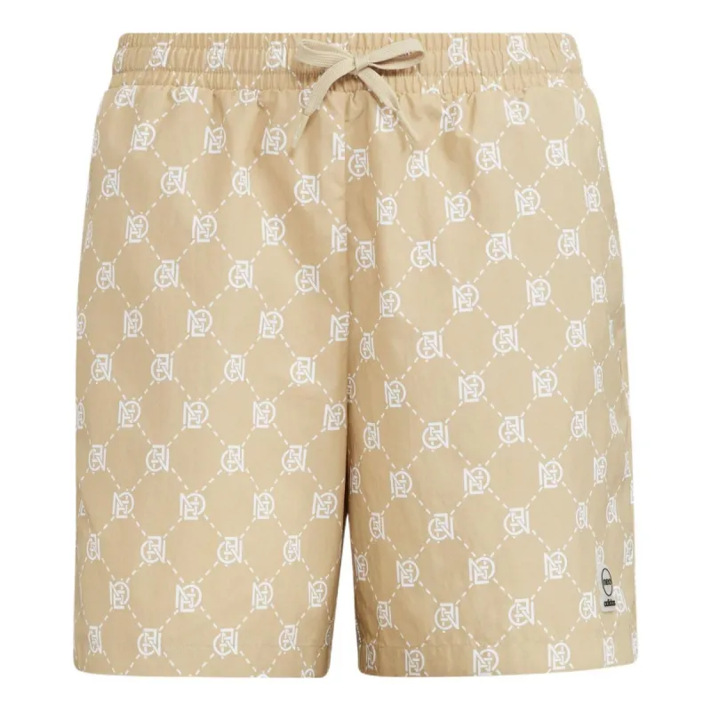 (WMNS) Adidas Neo Pattern Printing Lacing Casual Sports Shorts 'Brown' IB5844 sold by KicksCrew
