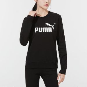 (WMNS) Puma Essential Logo Fleece Crew Neck Sweater 'Black' 847678-01 sold by KicksCrew