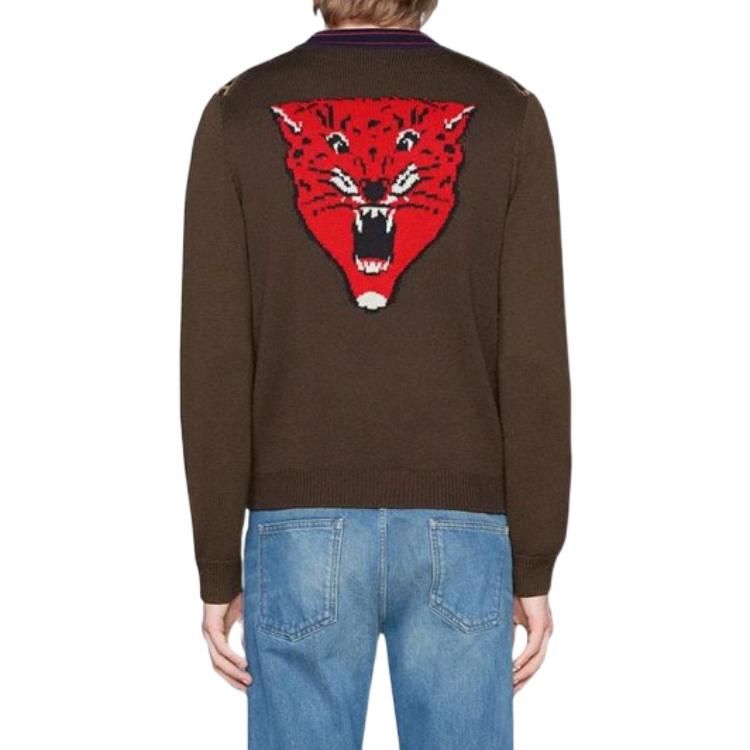 Gucci Square G Tiger Knit Cardigan 'Brown' 522543-X9U22-2097 sold by KicksCrew product image thumbnail 3