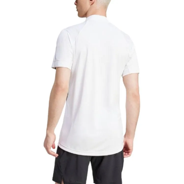 adidas Tennis HEAT.RDY Pro FreeLift Henley Polo Shirt 'Black White' IS8970 sold by KicksCrew product image thumbnail 4