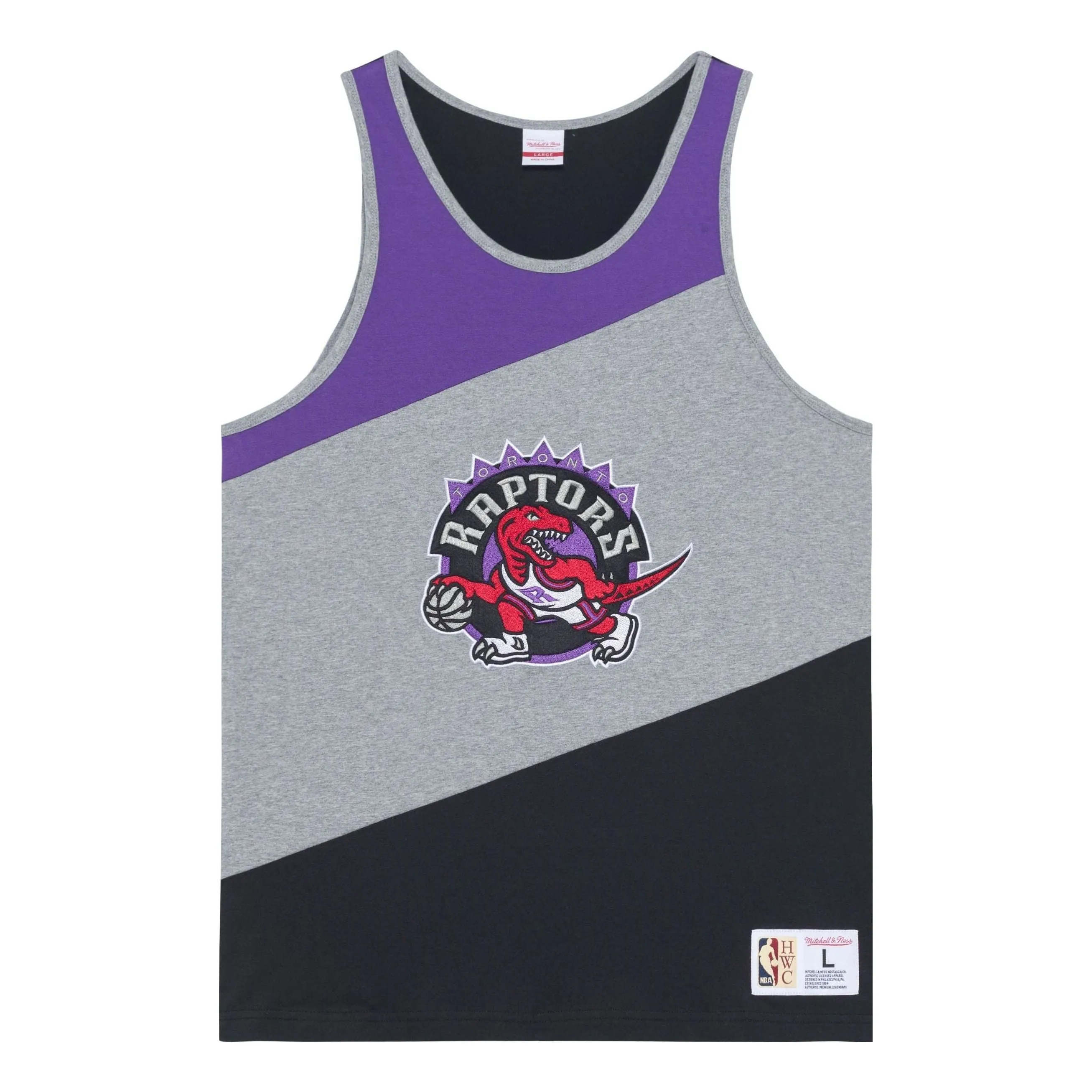 Mitchell & Ness x NBA HWC Colorblocked Cotton Tank 'Toronto Raptors' TTNK5120-TRAYYPPPGHBK sold by KicksCrew