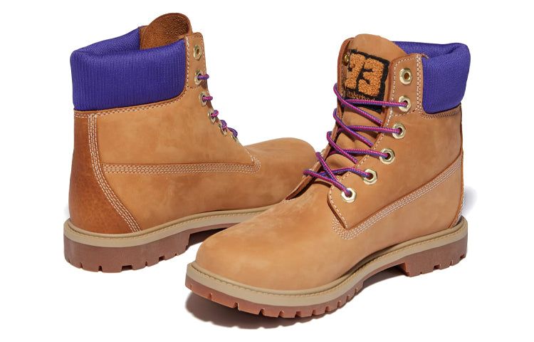 (WMNS) Timberland 6 Inch Heritage Cupsole Boots 'Wheat Nubuck with Purple' A44KP231 sold by KicksCrew product image thumbnail 5